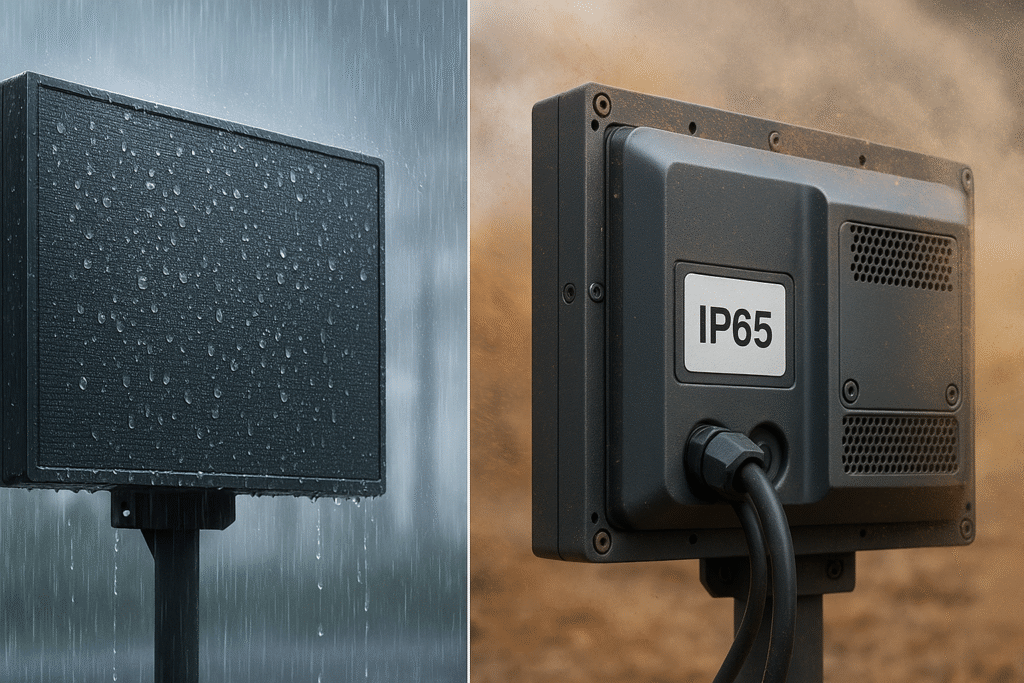 Что такое IP65 простыми словами: защита от дождя и пыли для уличных экранов