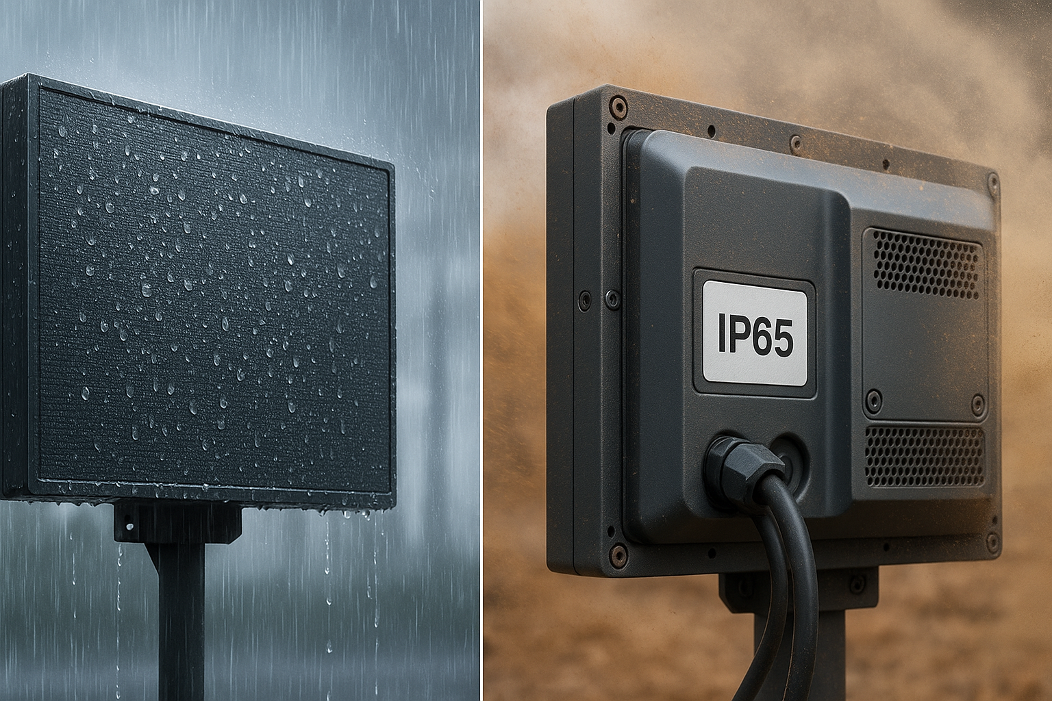 Что такое IP65 простыми словами: защита от дождя и пыли для уличных экранов